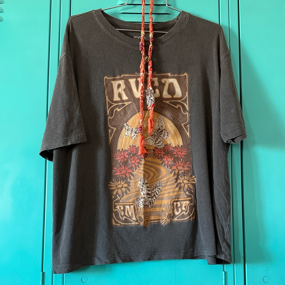 RVCA Black T-Shirt with Vibrant Graphic